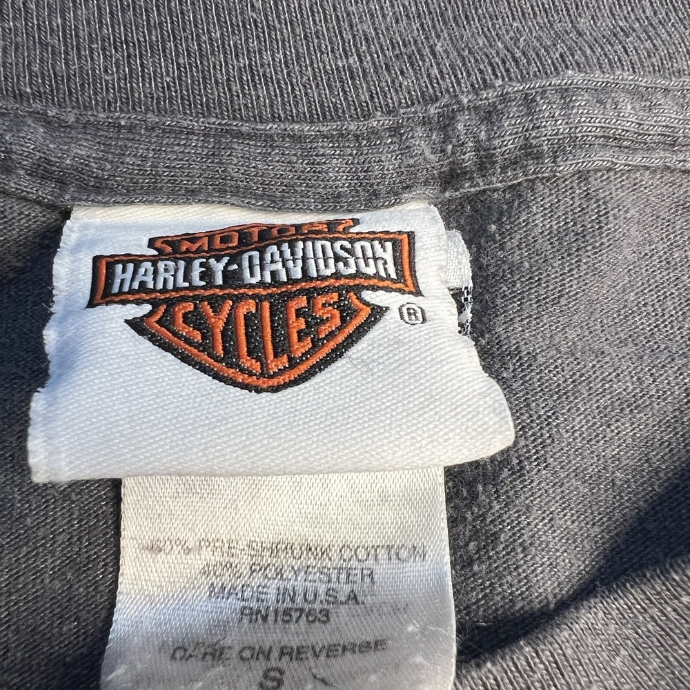 Vtg USA Harley Davidson Stuttgart Germany Men's Shirt Size Small Gray Biker - Picture 7 of 16